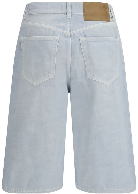 Haikure Blue Cotton Bermuda Shorts Blauw