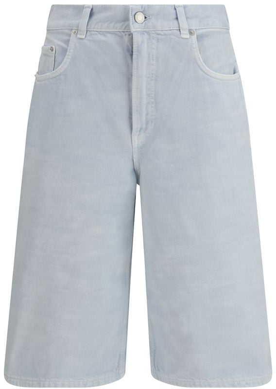 Haikure Blue Cotton Bermuda Shorts Blauw