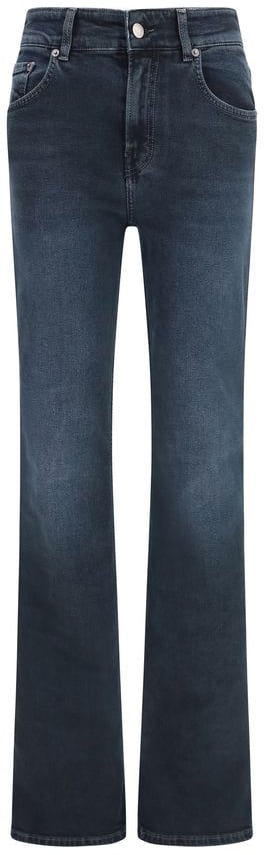Haikure Blue Cotton Flared Jeans Blauw
