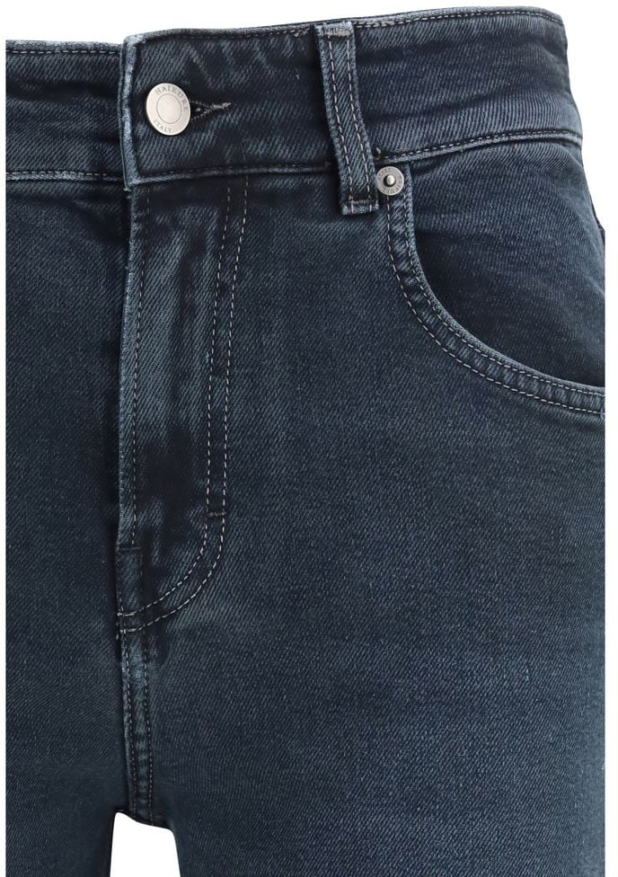 Haikure Blue Cotton Flared Jeans Blauw