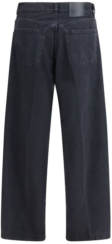 Haikure Black Cotton Straight-Leg Jeans Zwart