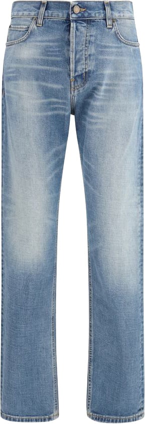 Haikure Blue Cotton Straight-Leg Jeans Blauw