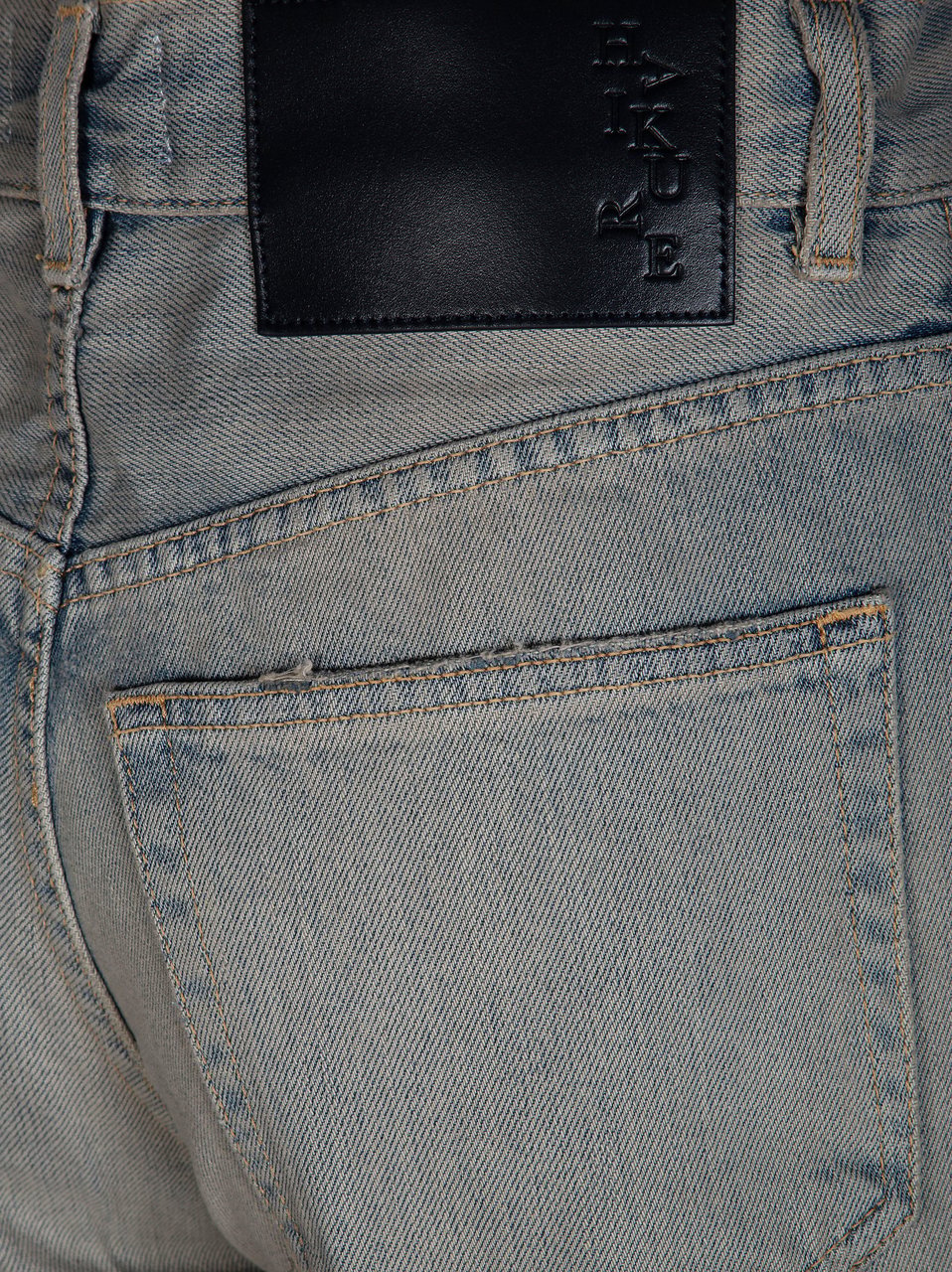 Haikure Grey Cotton Blend Distressed Jeans Grijs