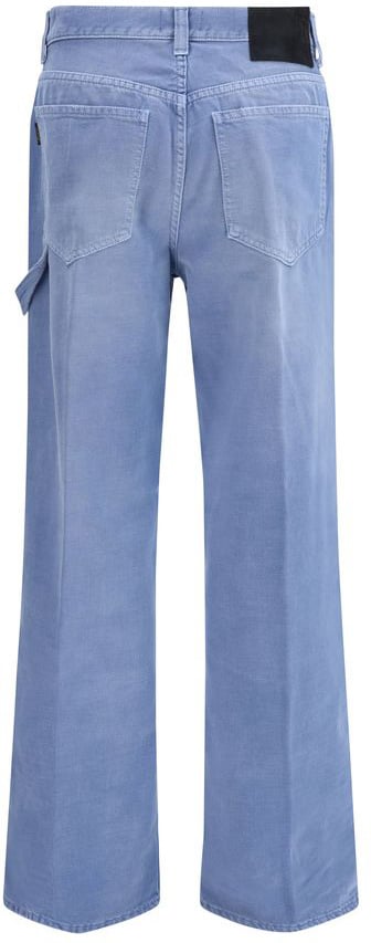 Haikure Blue Cotton Relaxed Fit Jeans Blauw