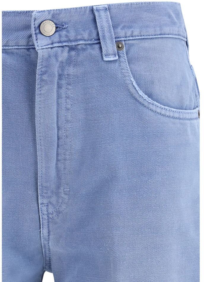 Haikure Blue Cotton Relaxed Fit Jeans Blauw