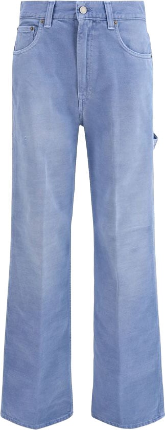 Haikure Blue Cotton Relaxed Fit Jeans Blauw