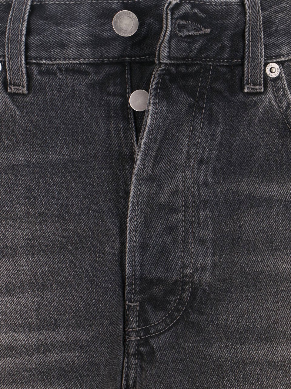 Haikure Black Logan Wide-Leg Cotton Denim Jeans Zwart