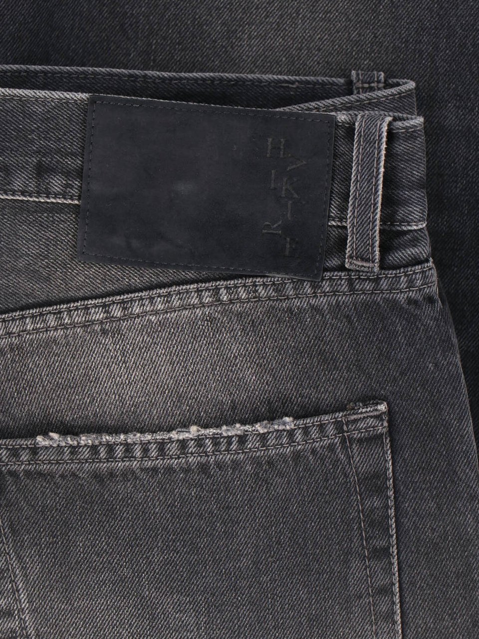 Haikure Black Logan Wide-Leg Cotton Denim Jeans Zwart