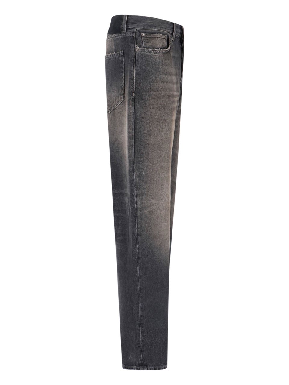 Haikure Black Logan Wide-Leg Cotton Denim Jeans Zwart