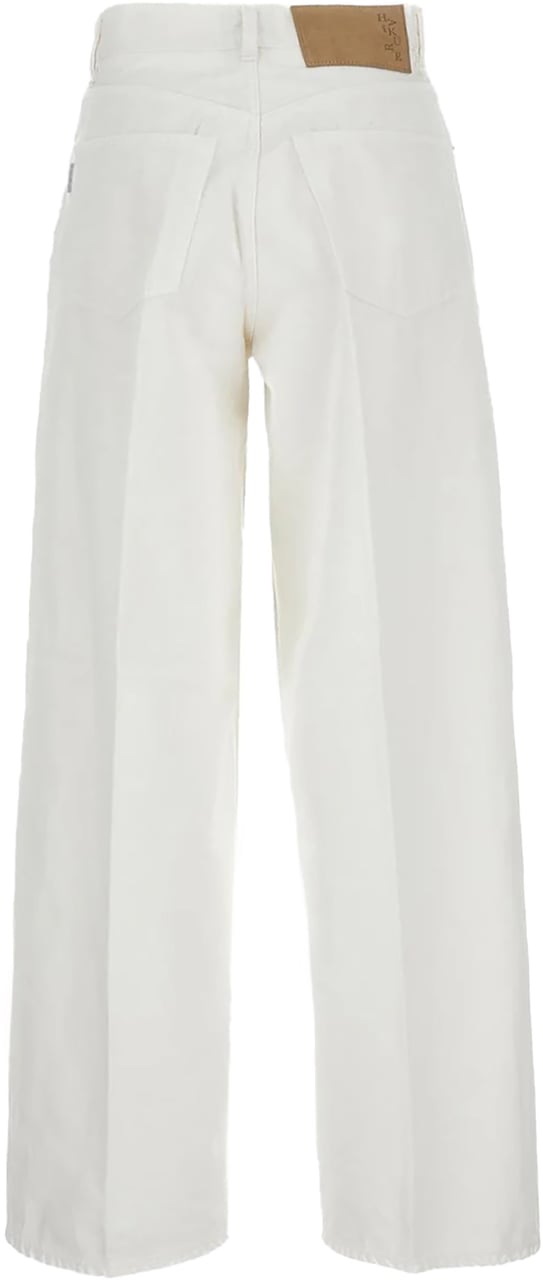 Haikure Boyfriend Fit Off-White Jeans with Soft Waistband Wit
