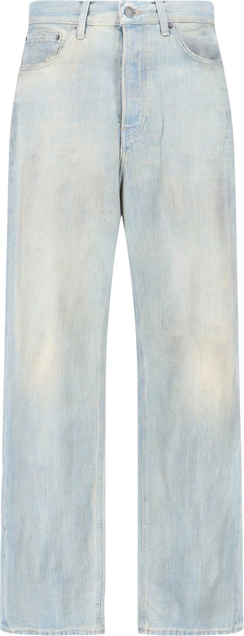 Haikure Light Blue Logan Wide-Leg Denim Jeans Blauw