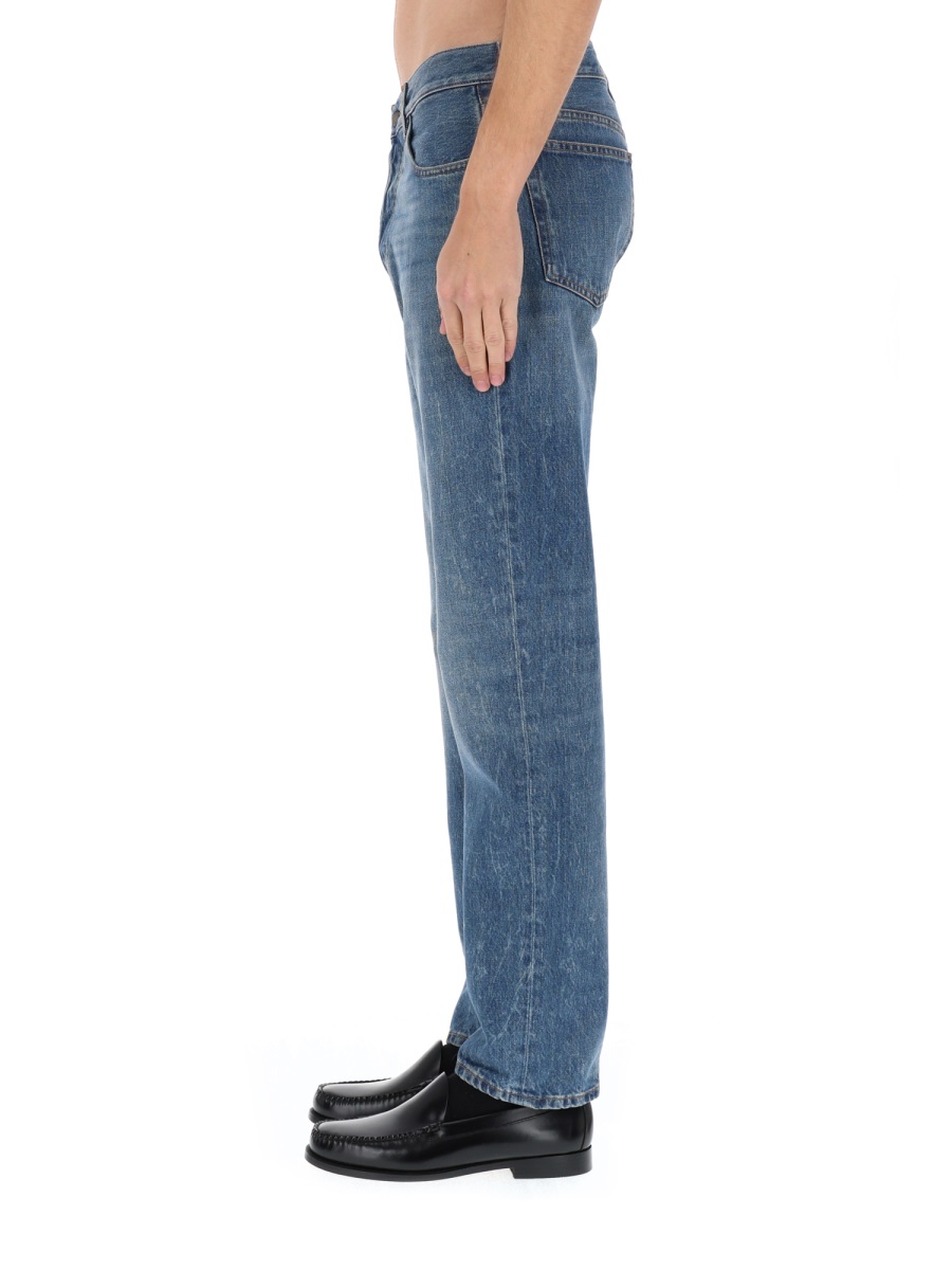 Haikure Medium Blue Faded Tokyo Cotton Jeans Blauw