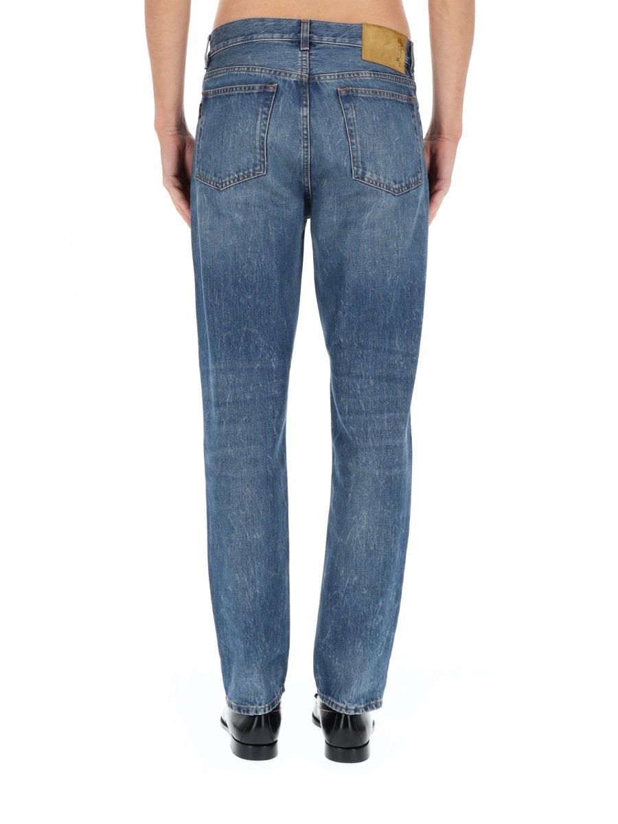 Haikure Medium Blue Faded Tokyo Cotton Jeans Blauw