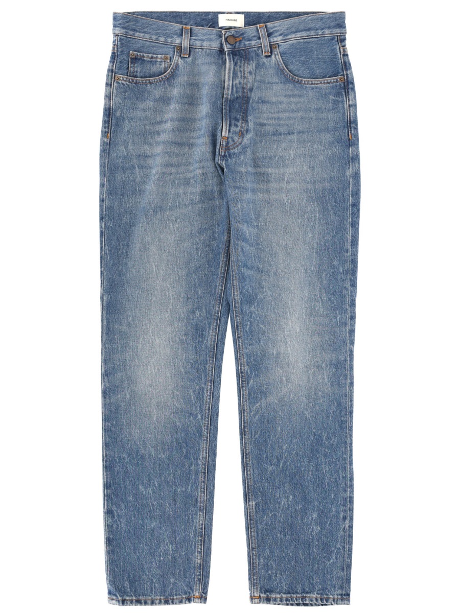 Haikure Medium Blue Faded Tokyo Cotton Jeans Blauw