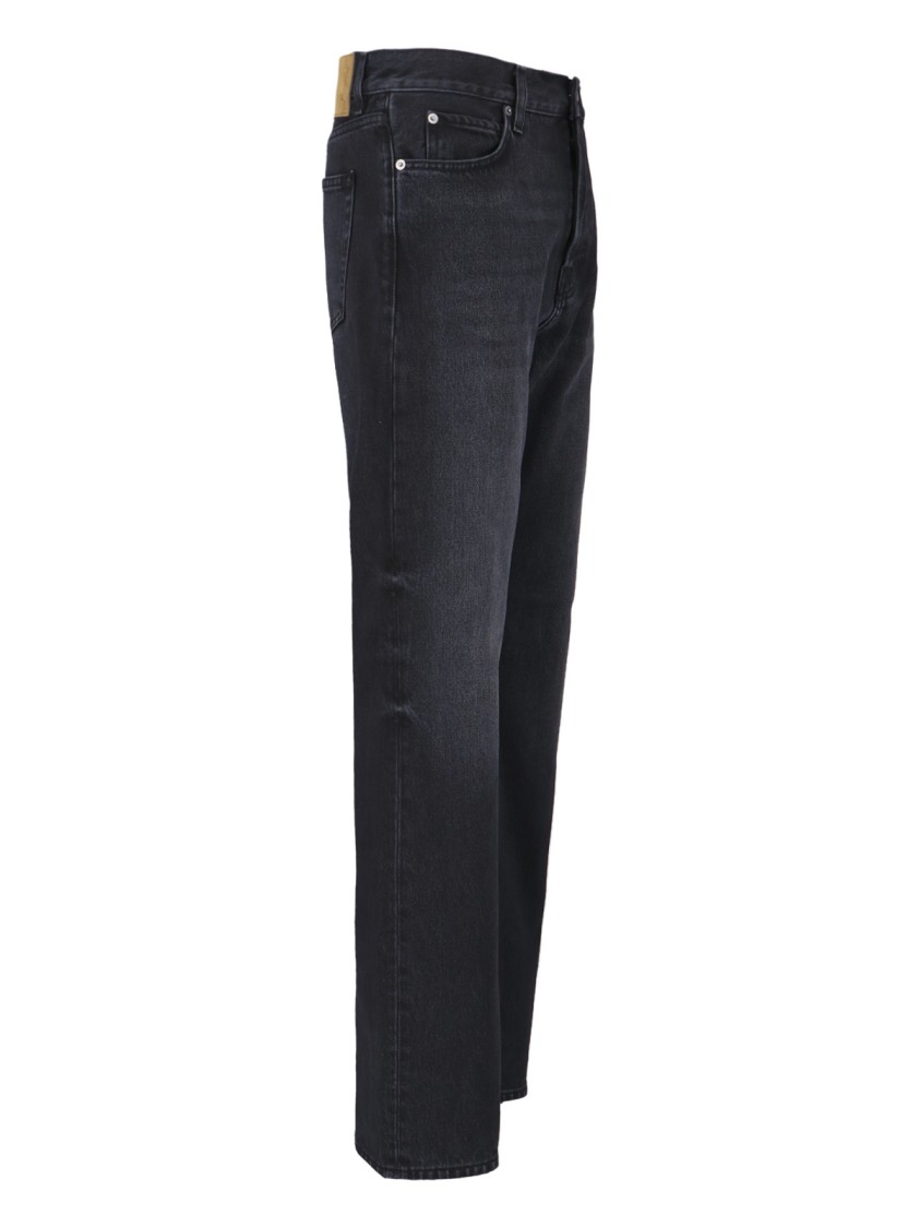 Haikure Straight Jeans – Black Zwart