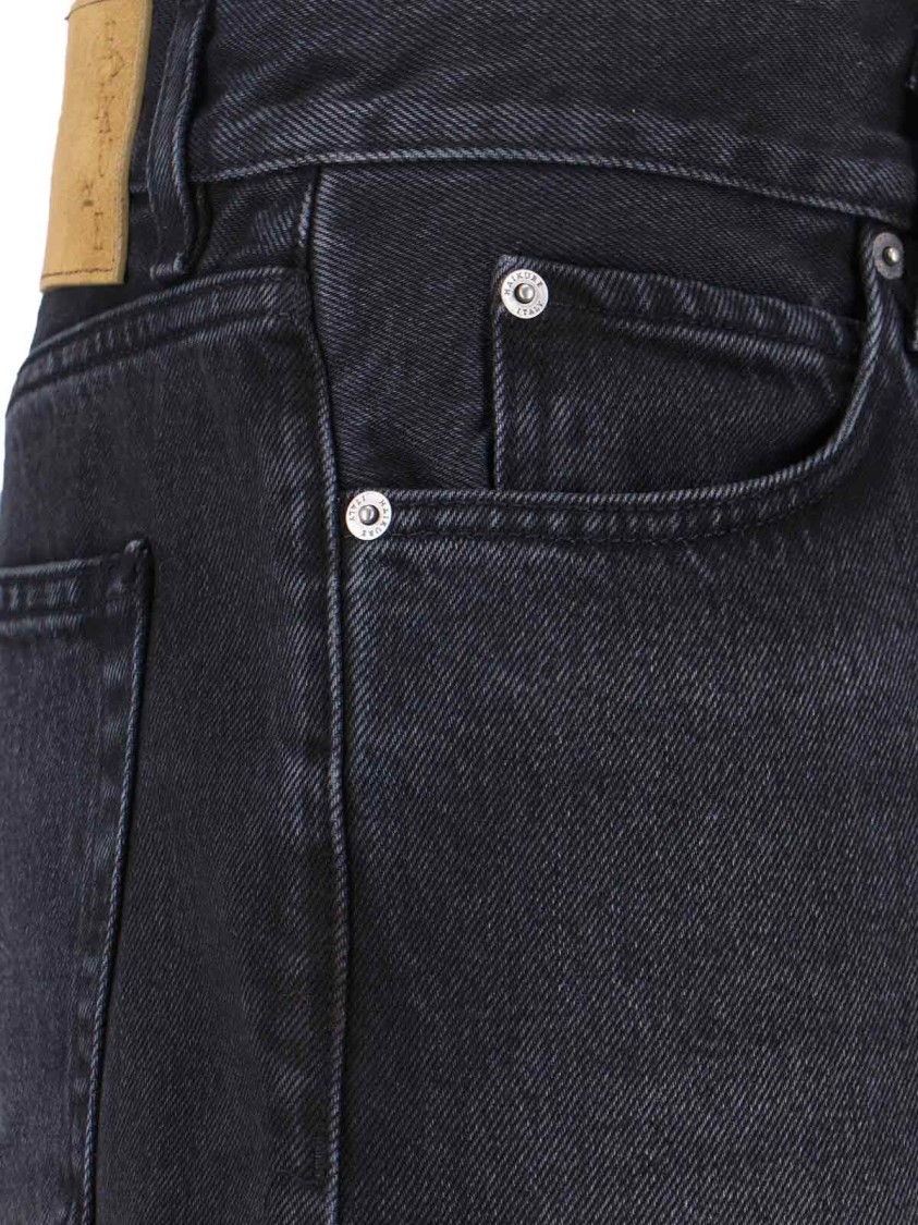 Haikure Straight Jeans – Black Zwart