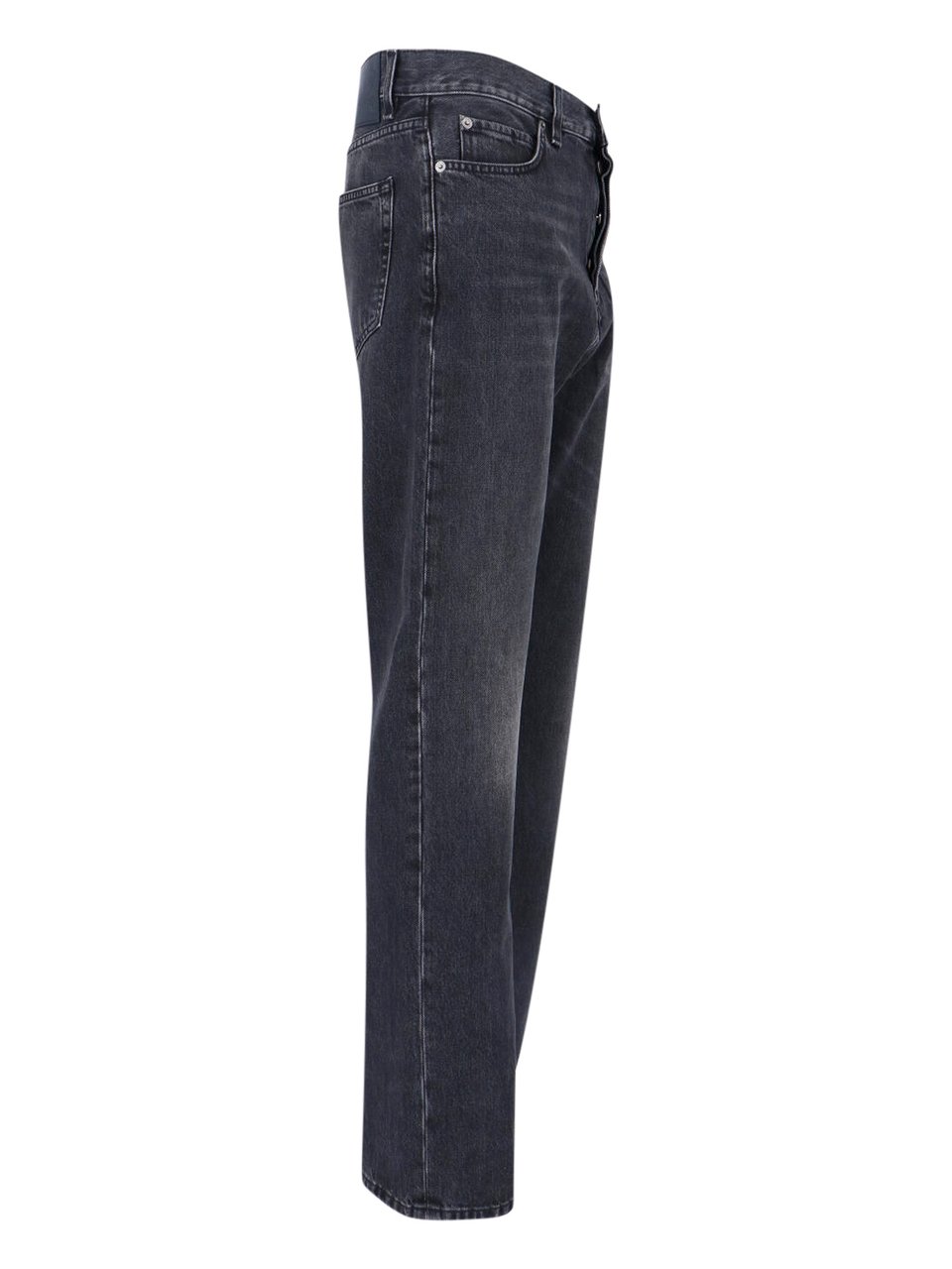 Haikure Black Blake Mid-Rise Straight Denim Jeans Zwart