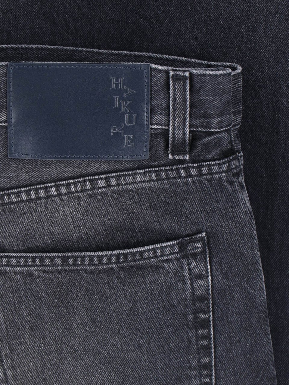 Haikure Black Blake Mid-Rise Straight Denim Jeans Zwart