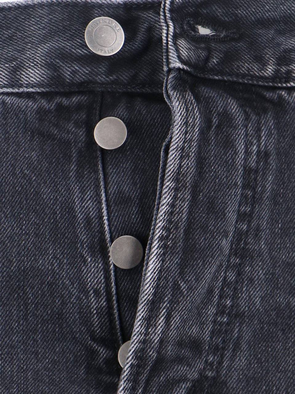 Haikure Black Blake Mid-Rise Straight Denim Jeans Zwart
