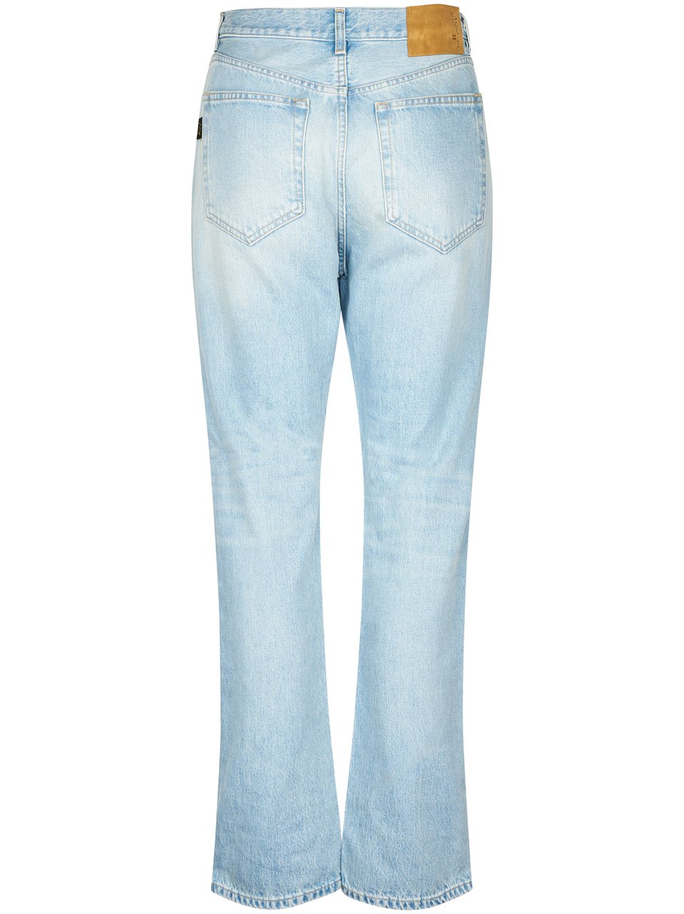 Haikure Light Wash Denim Trousers with Classic Five-Pocket Design Wit