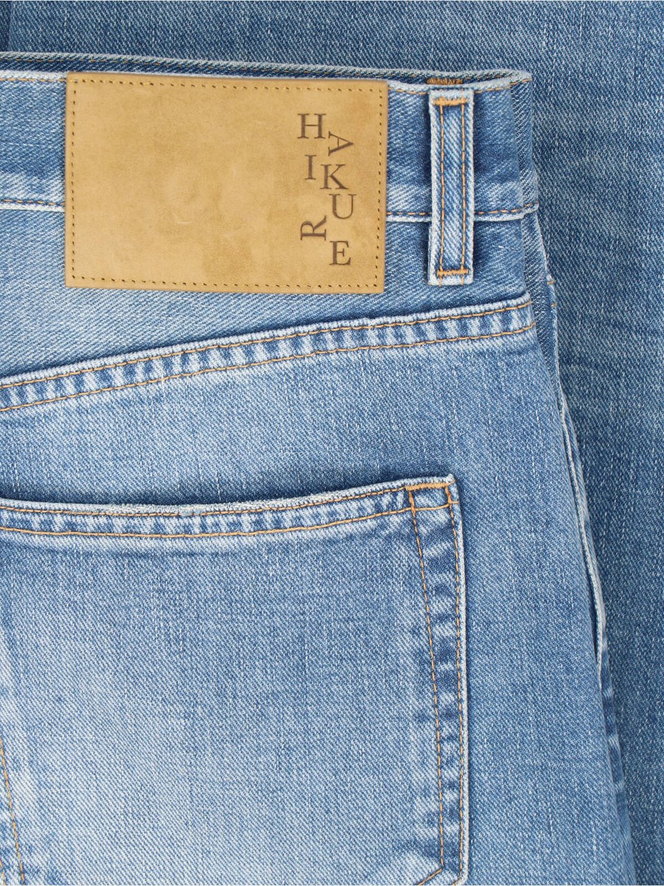 Haikure Blue Blake Mid-Rise Straight Denim Jeans Blauw