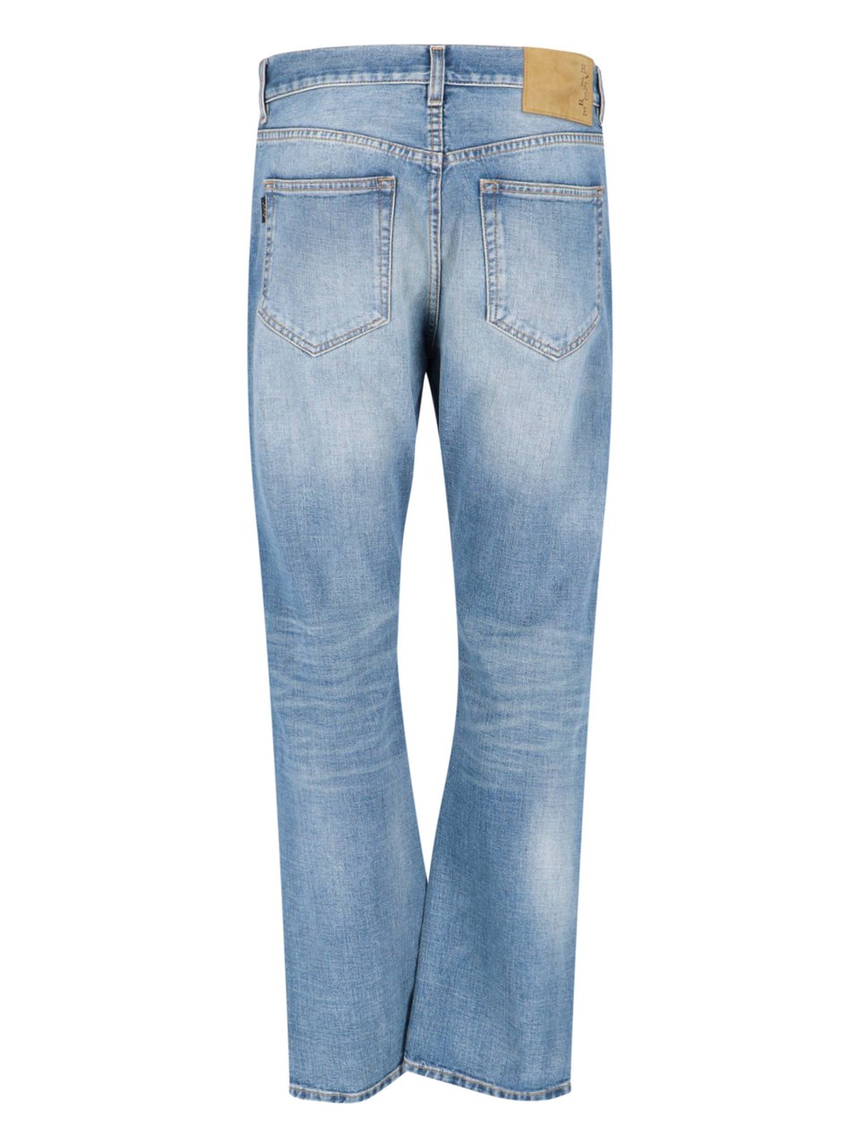Haikure Blue Blake Mid-Rise Straight Denim Jeans Blauw