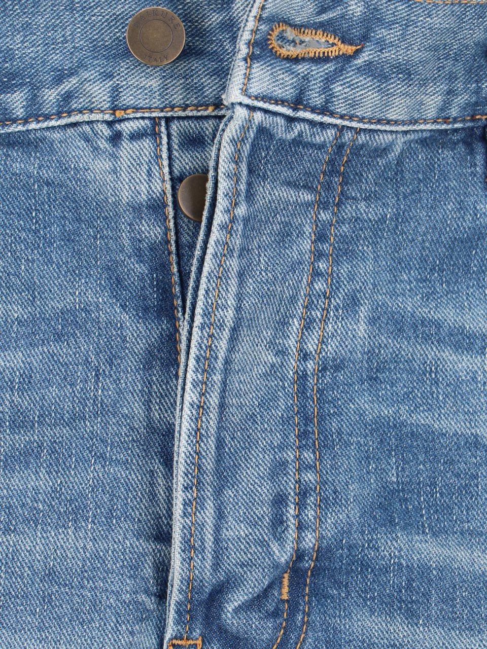 Haikure Blue Blake Mid-Rise Straight Denim Jeans Blauw