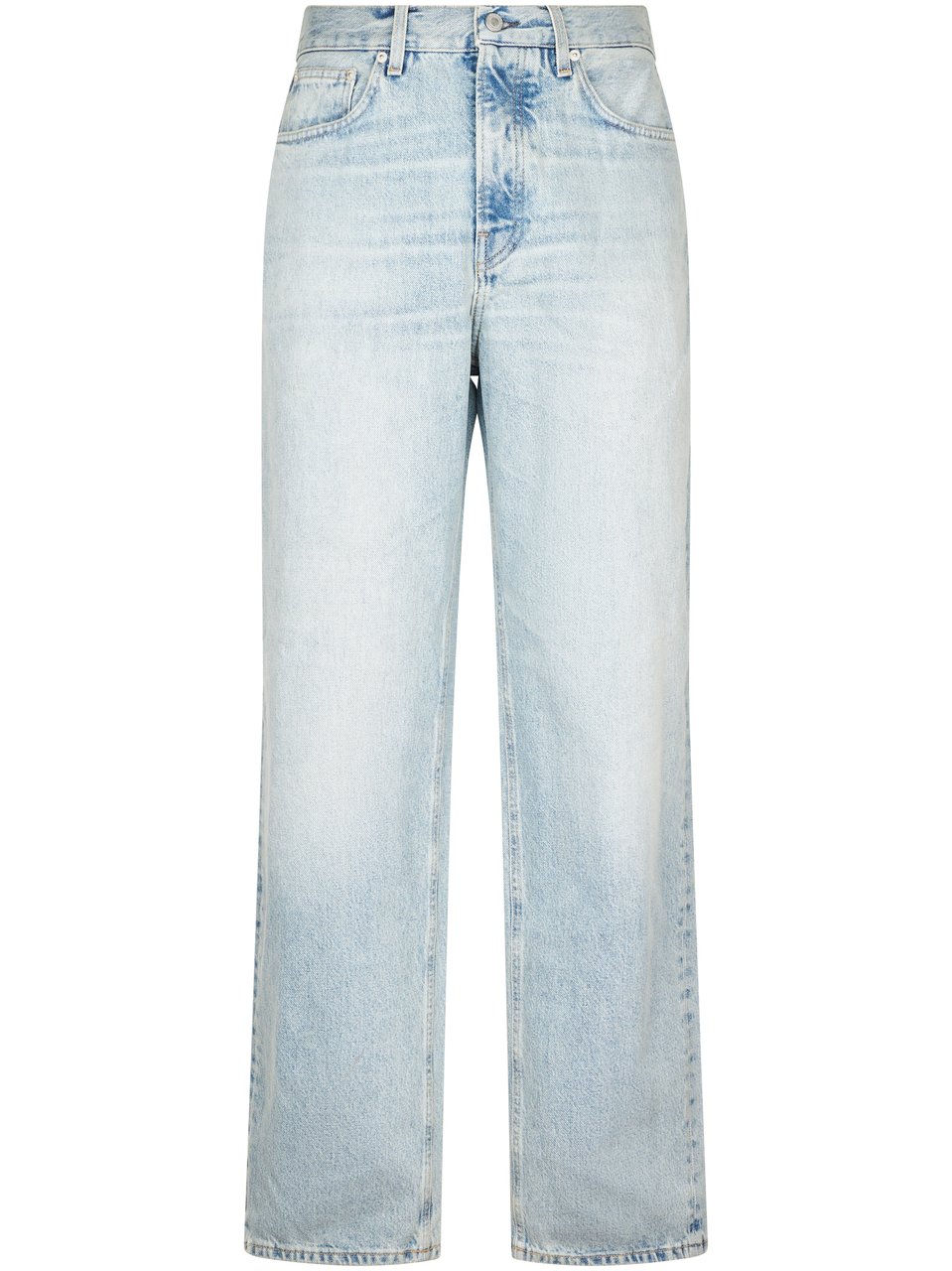 Haikure Light Wash Denim Trousers with Classic Five-Pocket Styling Wit