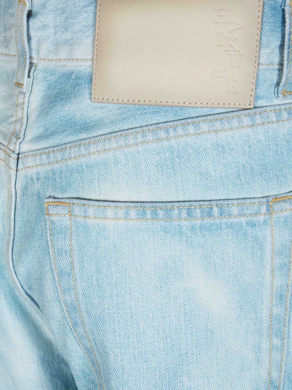Haikure Washed Light Blue Straight-Leg Jeans Blauw
