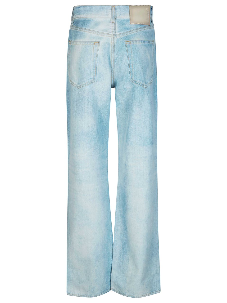 Haikure Washed Light Blue Straight-Leg Jeans Blauw