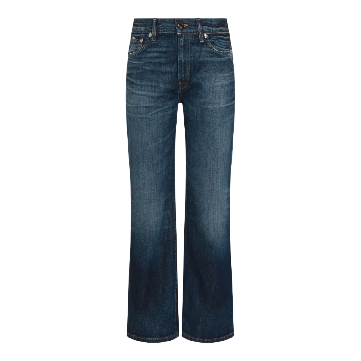Haikure Classic Flared Denim Jeans With Five-Pocket Design Zwart