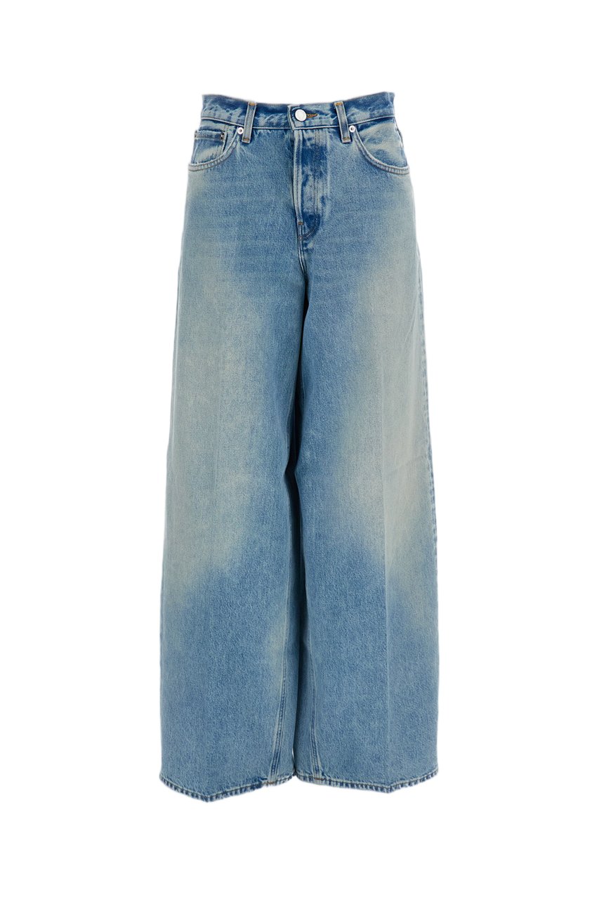 Haikure Light Blue Bethany Wide Leg Denim Jeans Blauw