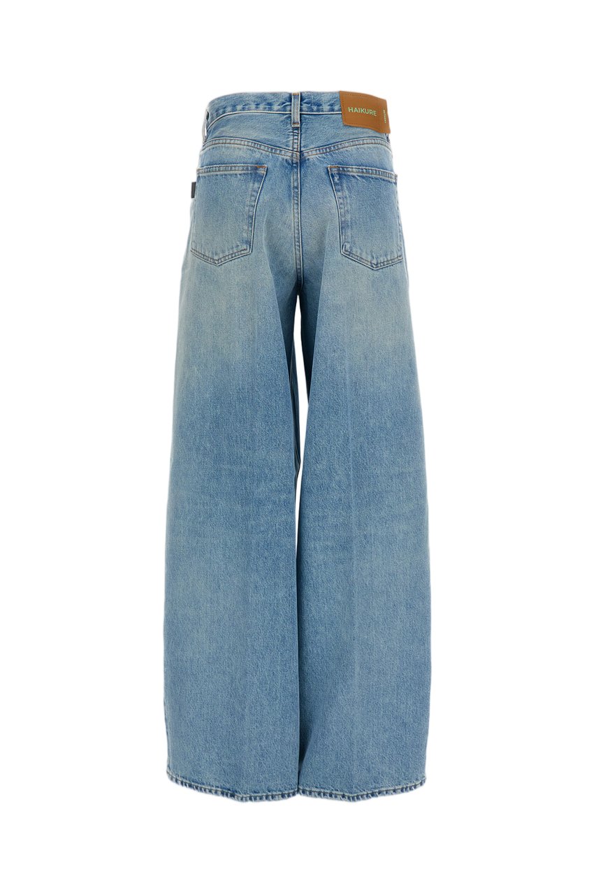Haikure Light Blue Bethany Wide Leg Denim Jeans Blauw
