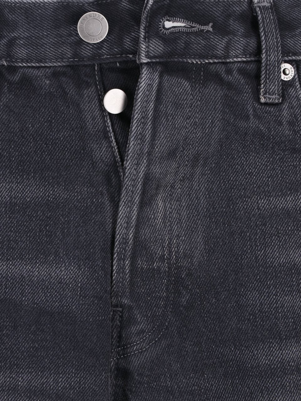 Haikure Wide-Leg Black Denim Bethany Jeans With Five-Pocket Design Zwart