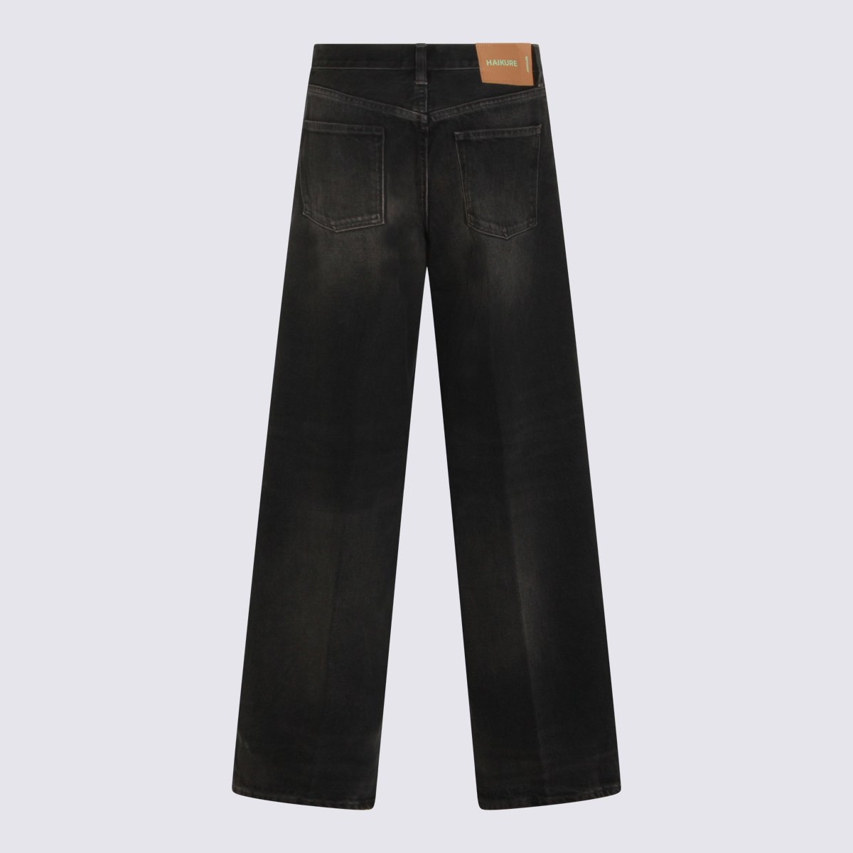 Haikure High-Waisted Wide-Leg Jeans With Classic Five-Pocket Styling Zwart