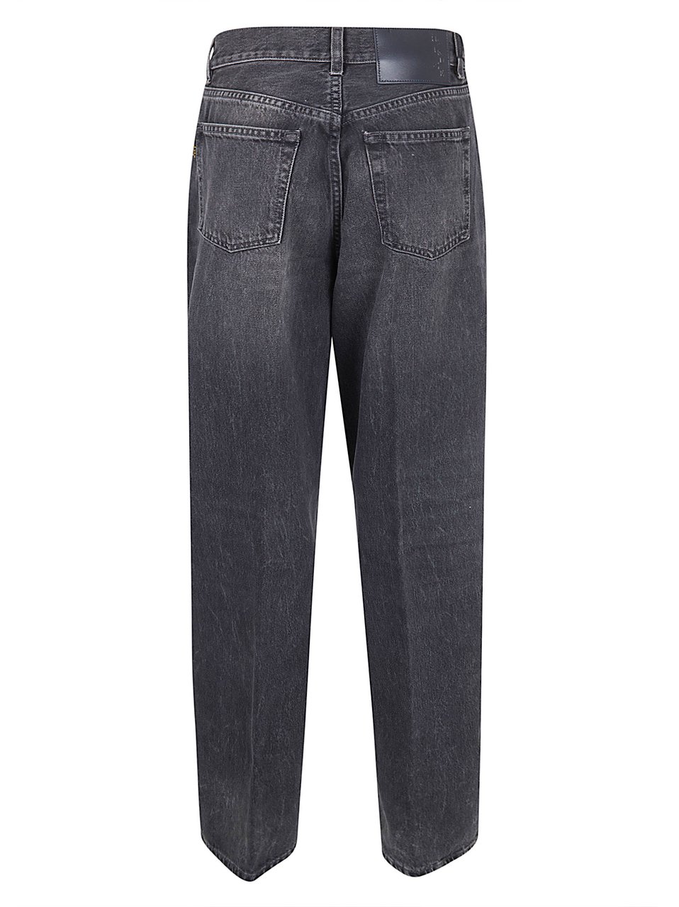 Haikure Mid-Rise Black Wash Cotton Denim Jeans Zwart