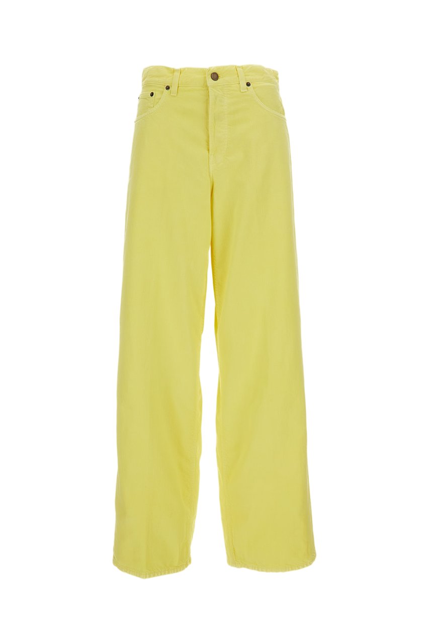 Haikure Yellow Bethany Twill Trousers Geel