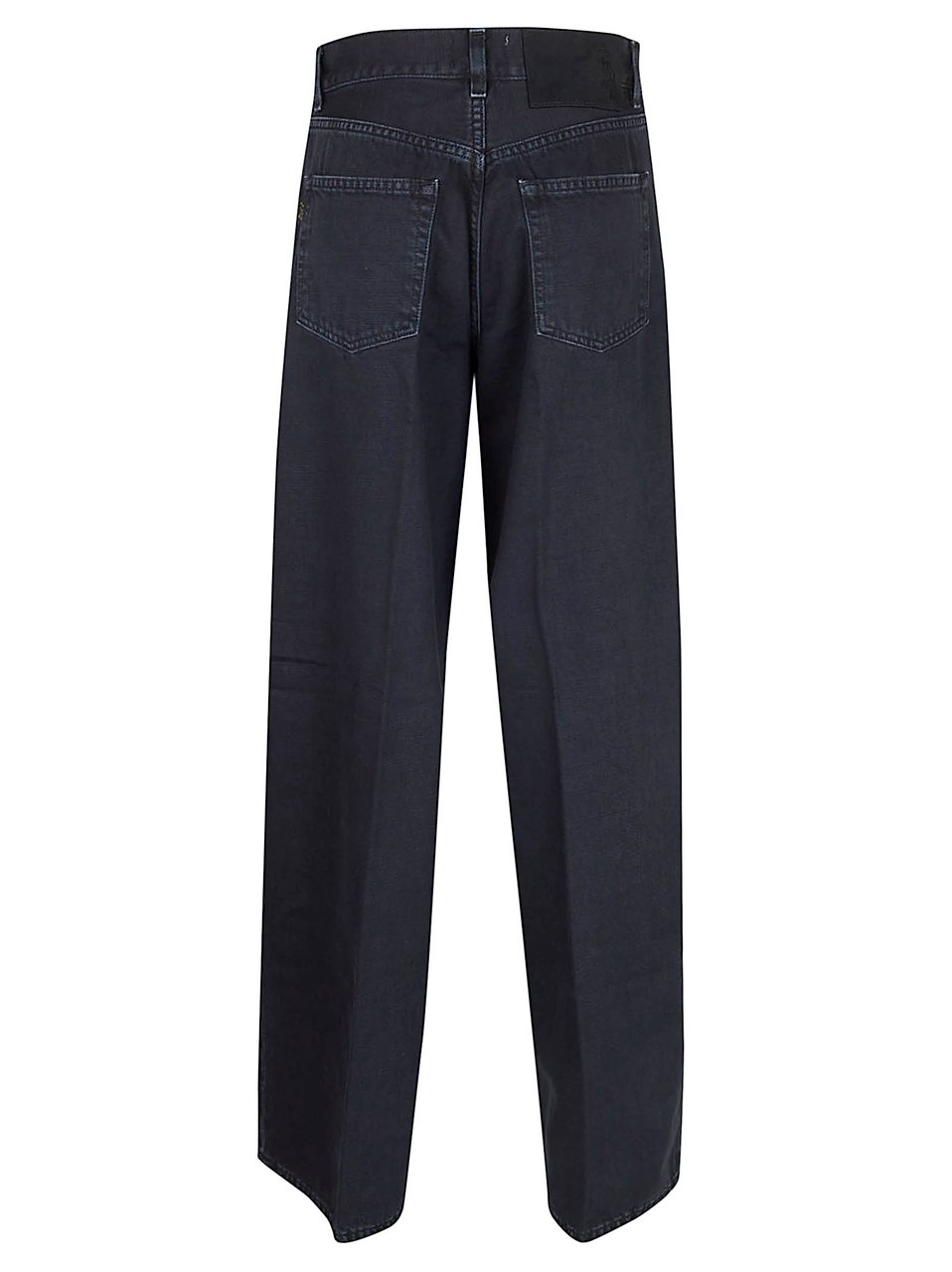 Haikure Boyfriend Fit Black Denim Trousers with Relaxed Waist Zwart