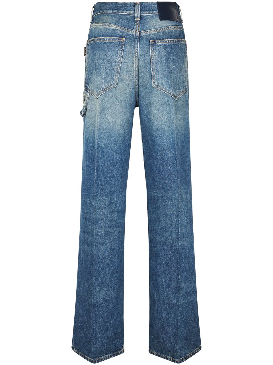 Haikure Medium Blue Wash High-Waist Wide-Leg Jeans Blauw