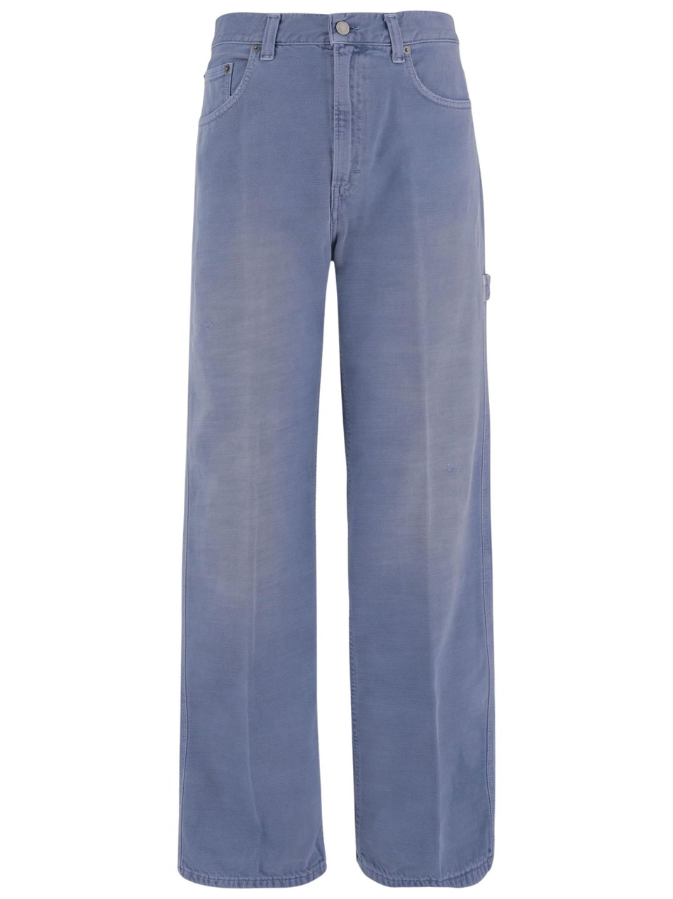 Haikure Light Blue Pressed Pleats Denim Jeans Blauw