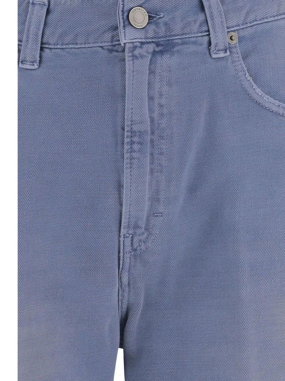 Haikure Light Blue Pressed Pleats Denim Jeans Blauw
