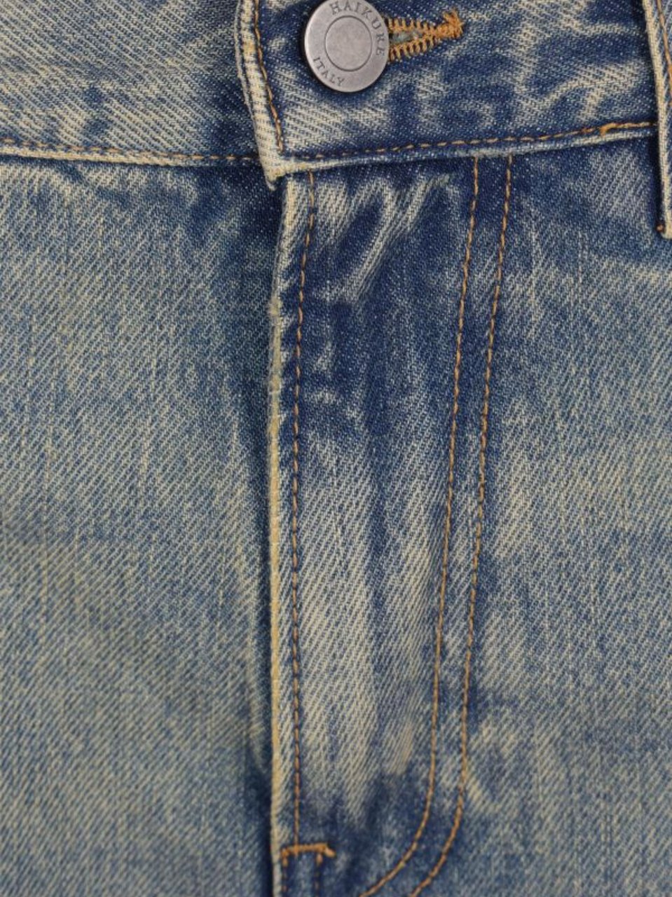Haikure Light Blue Wide Straight Denim Jeans Grijs