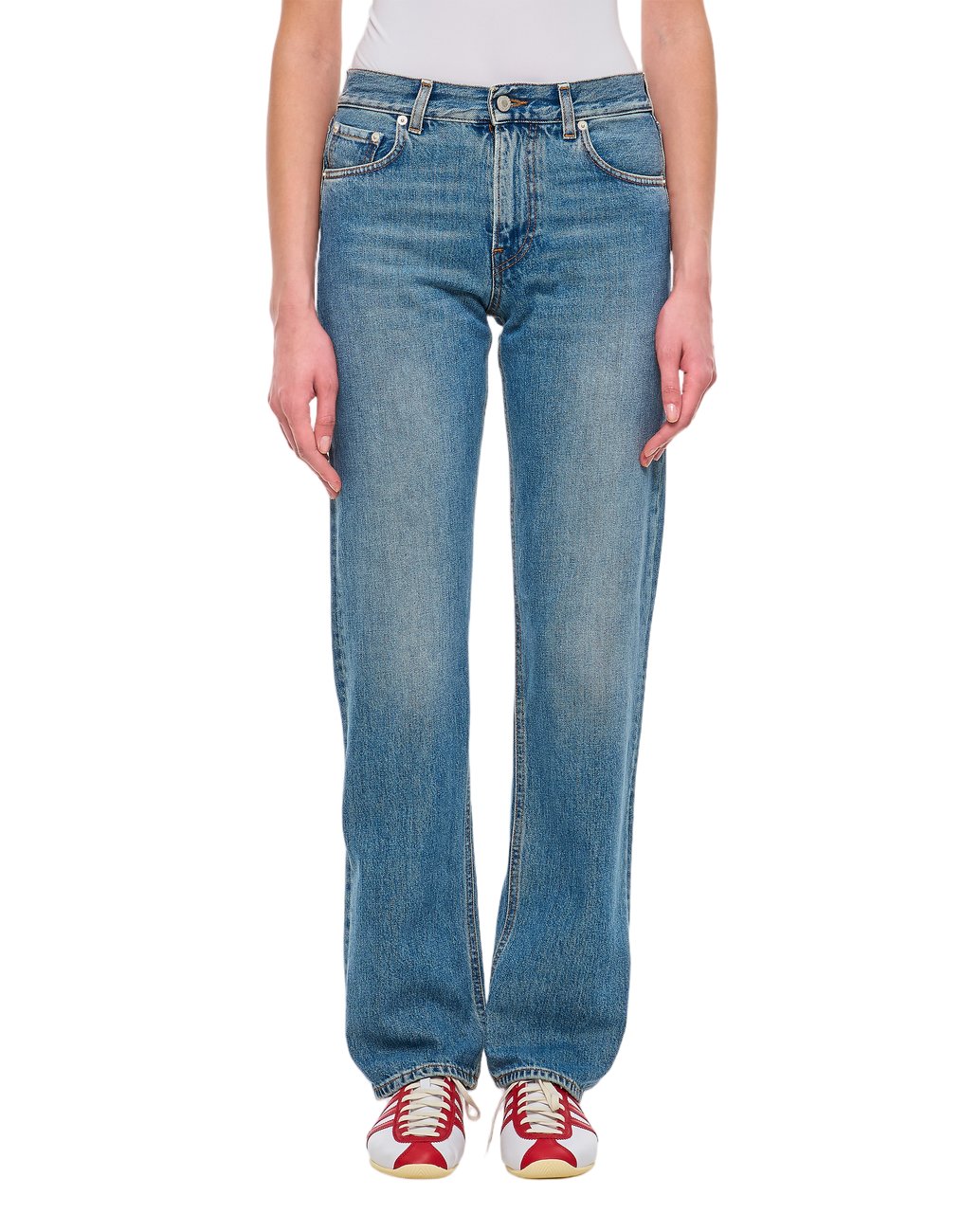 Haikure Straight-Leg Jeans With Classic Five-Pocket Design And Belt Loops Blauw