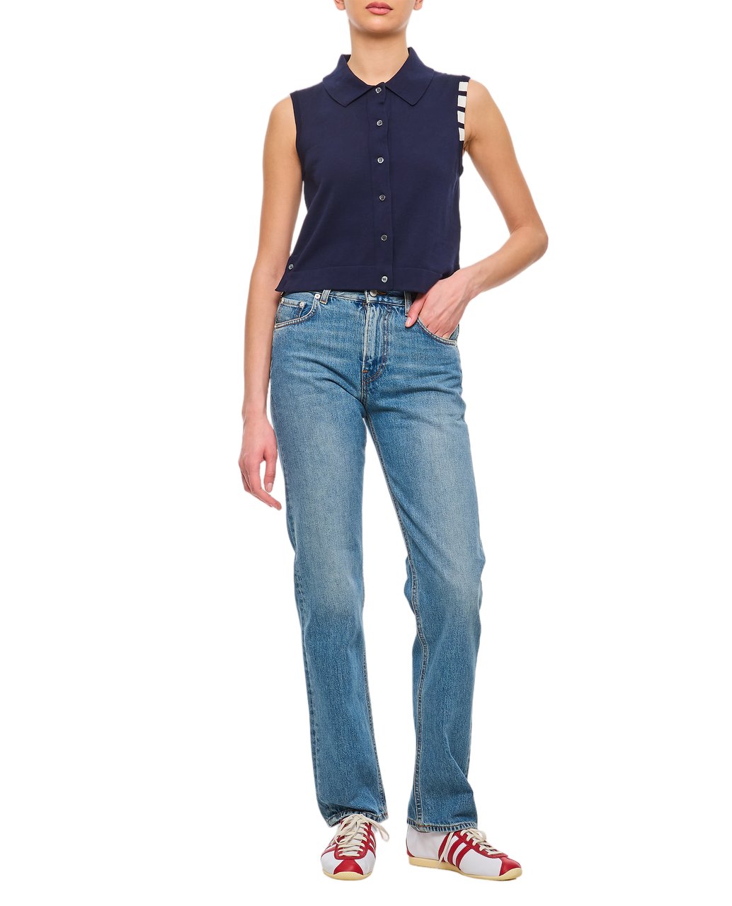 Haikure Straight-Leg Jeans With Classic Five-Pocket Design And Belt Loops Blauw