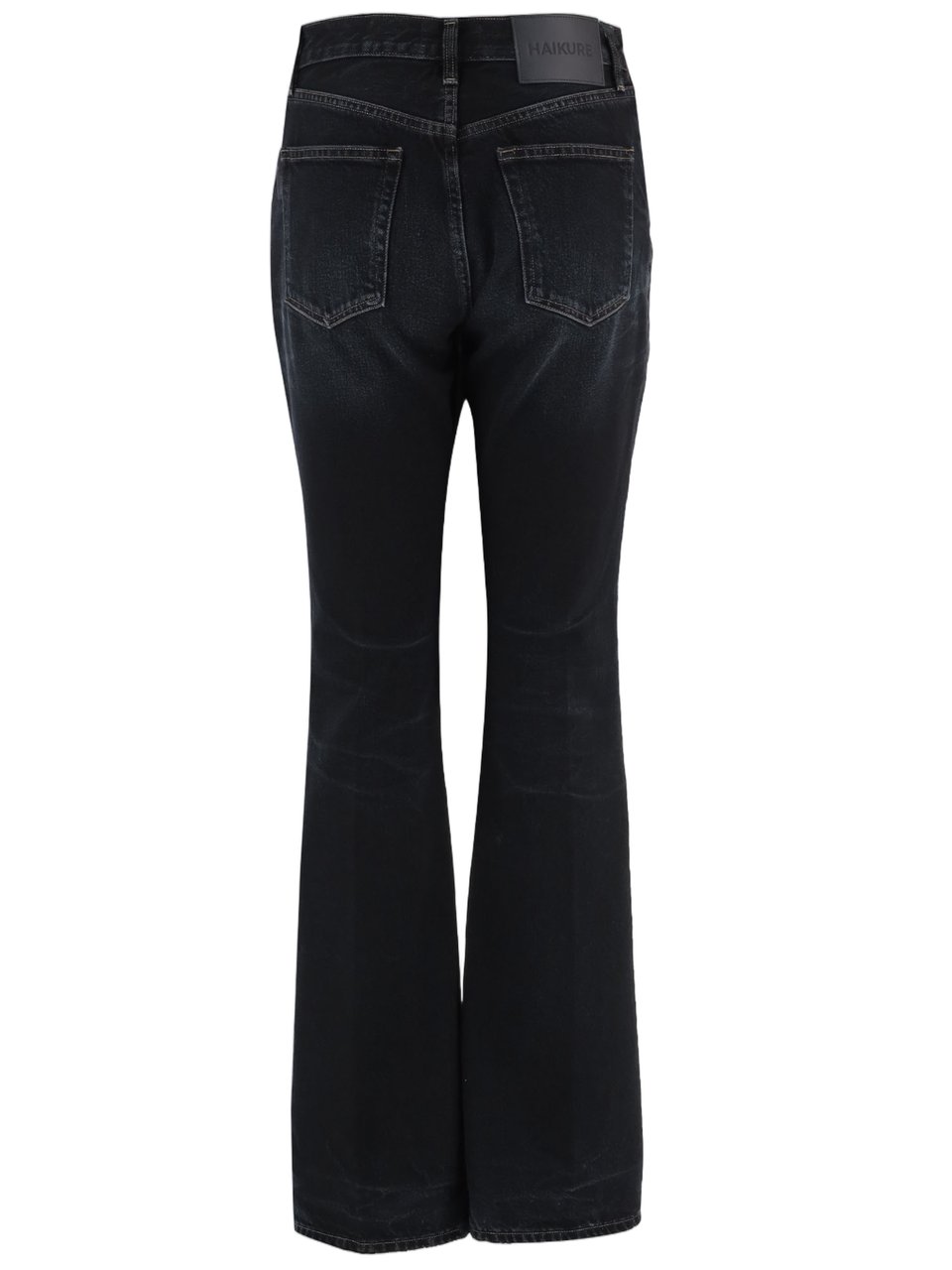 Haikure Dark Denim Jeans with Classic Five-Pocket Design and Subtle Fading Zwart