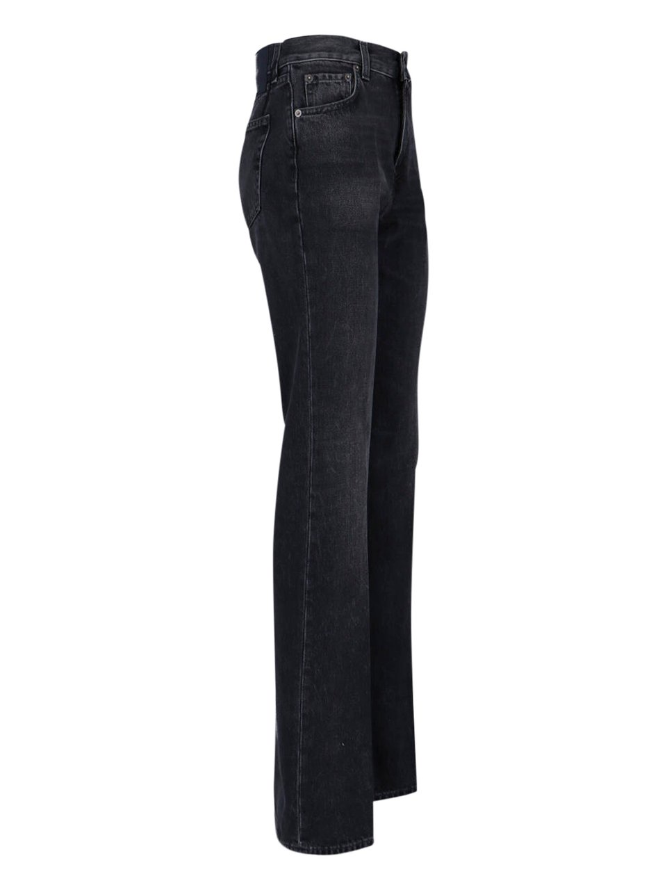 Haikure High-Waisted Bootcut Jeans With Five-Pocket Design Zwart