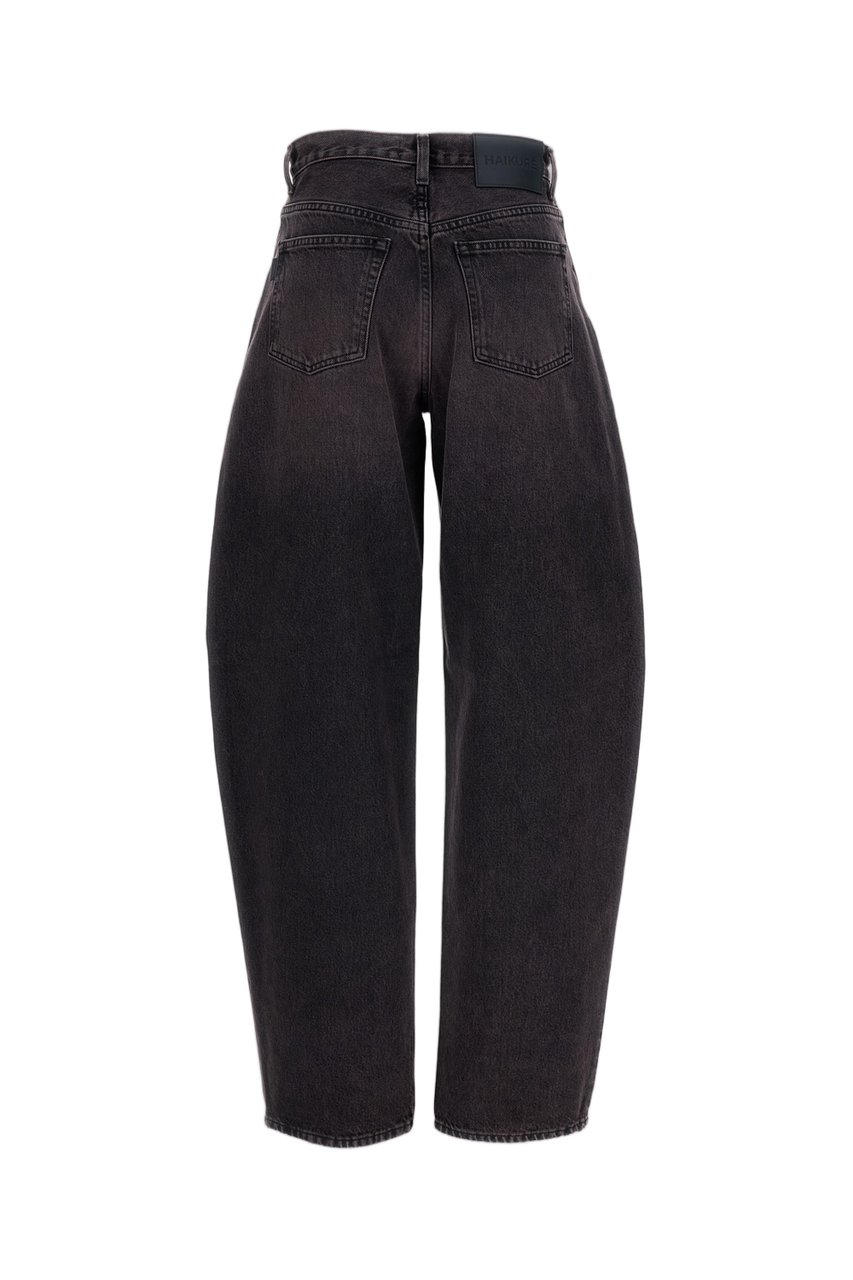 Haikure Pink Black Bibi Barrel Leg Denim Jeans Zwart