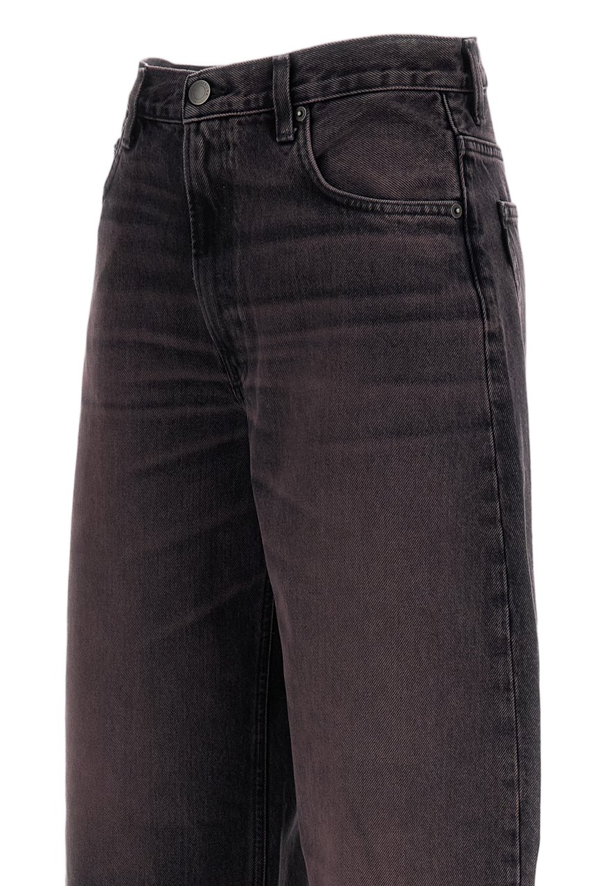 Haikure Pink Black Bibi Barrel Leg Denim Jeans Zwart