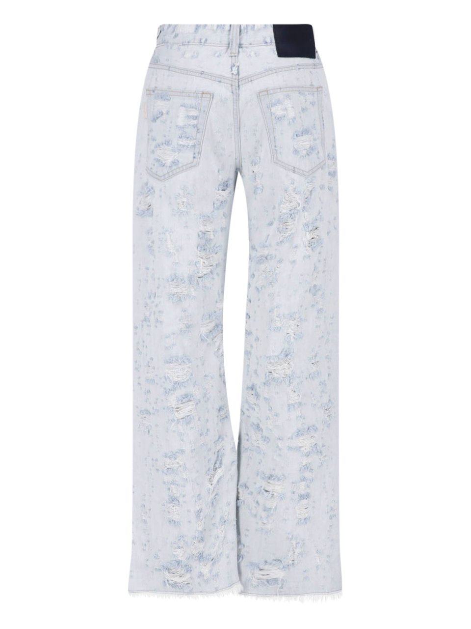Haikure Light Blue Winny Wide-Leg Destroyed Jeans Blauw