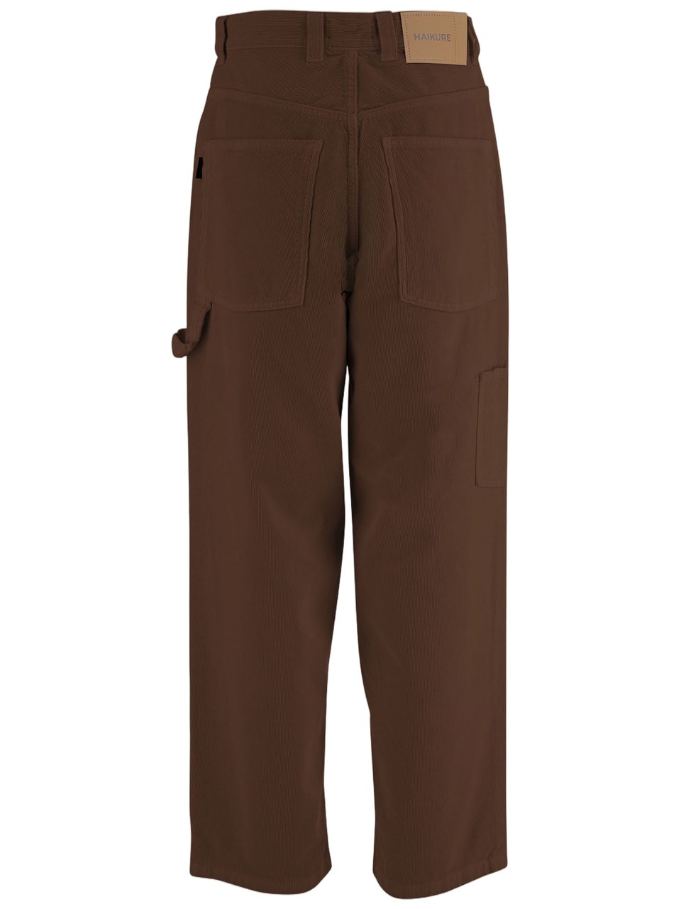 Haikure Ribbed Cotton Velvet Pants With Multi-Pocket Design Bruin